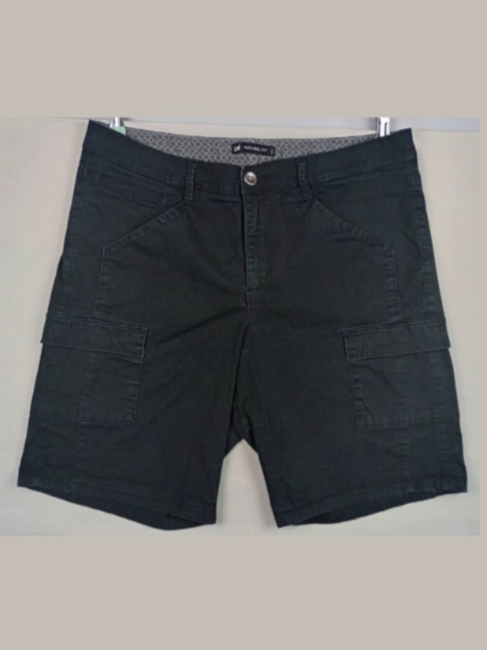 Lee Womens 14M Black Natural Fit 1989 6 Flap Slash Butt Pocket‎ Cargo Shorts